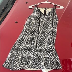 Speechless Black and White Patterned Dress